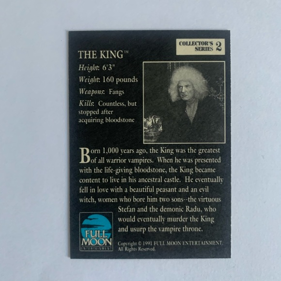 1991 Full Moon Card Collector’s Series Subspecies - Picture 6 of 12